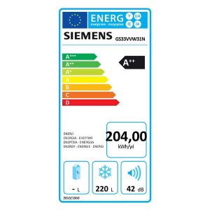 Siemens iQ300 GS33VVW31N 242 Lt Derin Dondurucu, Siemens Çekmeceli Dondurucu, Siemens Dondurucu